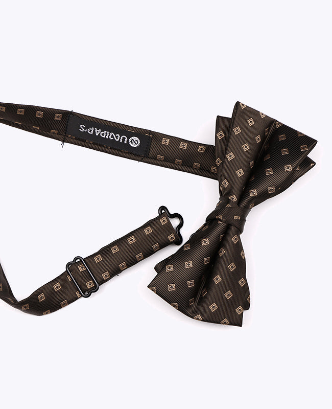 Vlinderdas Bruin nr.2 Met Patronen Heren in Polyester "Edmond"