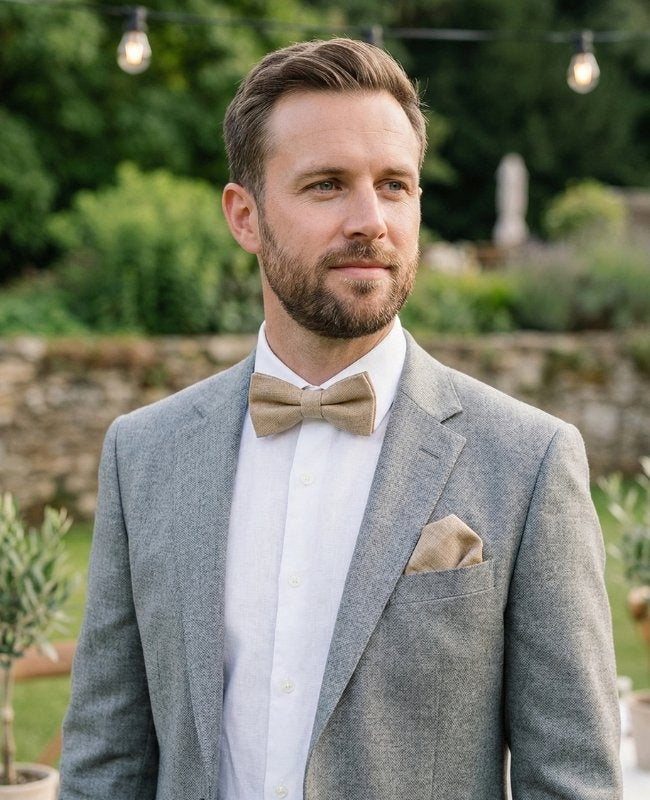 Noeud Papillon Marron n°3 Homme en Effet Velours «Simon»