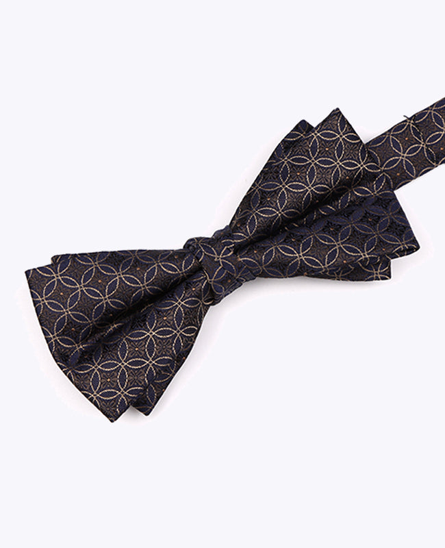 Vlinderdas Bruin nr.3 Met Patronen Heren in Polyester "Edmond"
