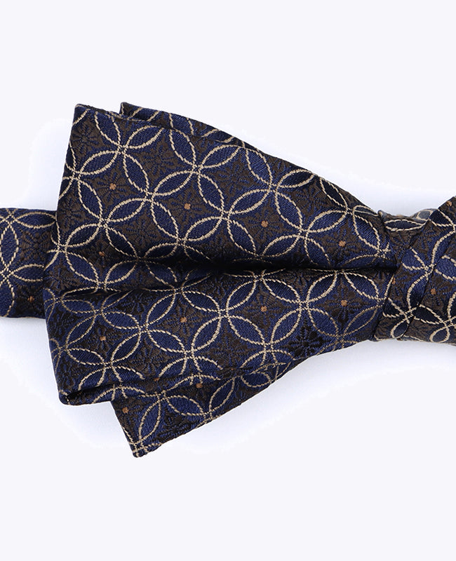 Vlinderdas Bruin nr.3 Met Patronen Heren in Polyester "Edmond"