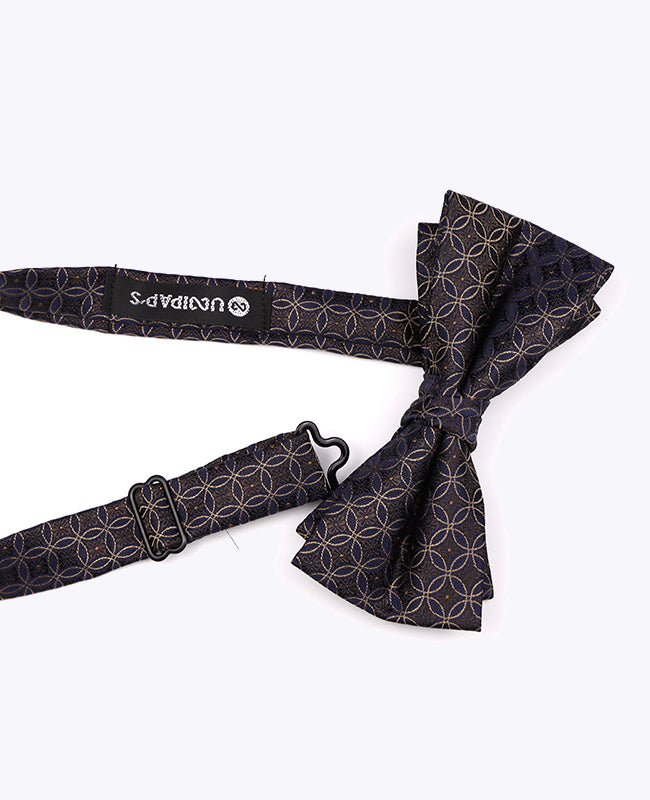 Vlinderdas Bruin nr.3 Met Patronen Heren in Polyester "Edmond"