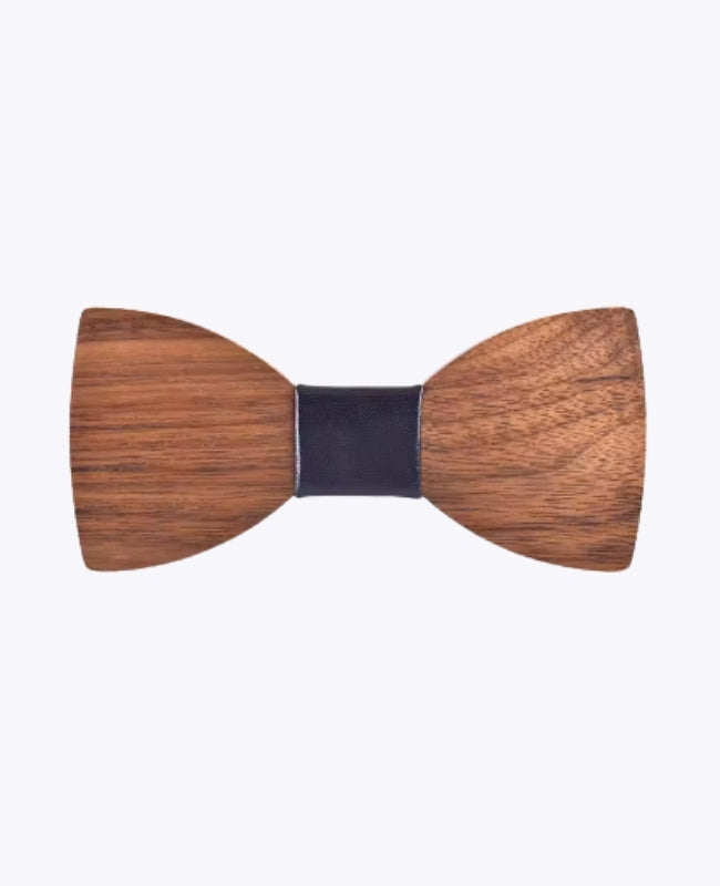 Vlinderdas Zwart Heren in Hout "Ambroise"