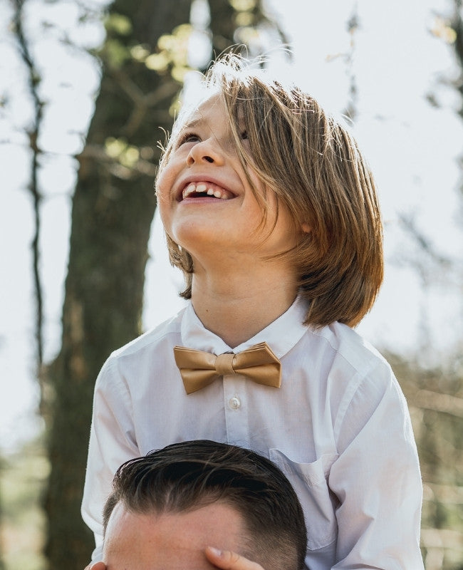 Vlinderdas Goud nr.2 Kinderen in Polyester "Jules"
