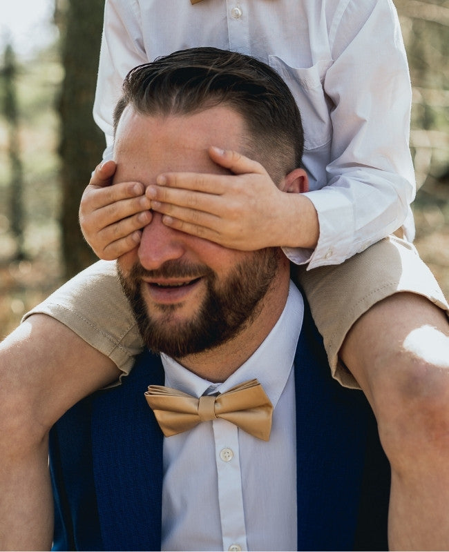 Noeud Papillon Doré n°2 Homme en Polyester «Jules»