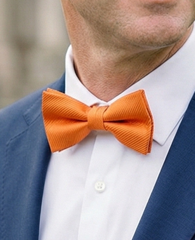 Vlinderdas Oranje Heren in Polyester "Lucien"