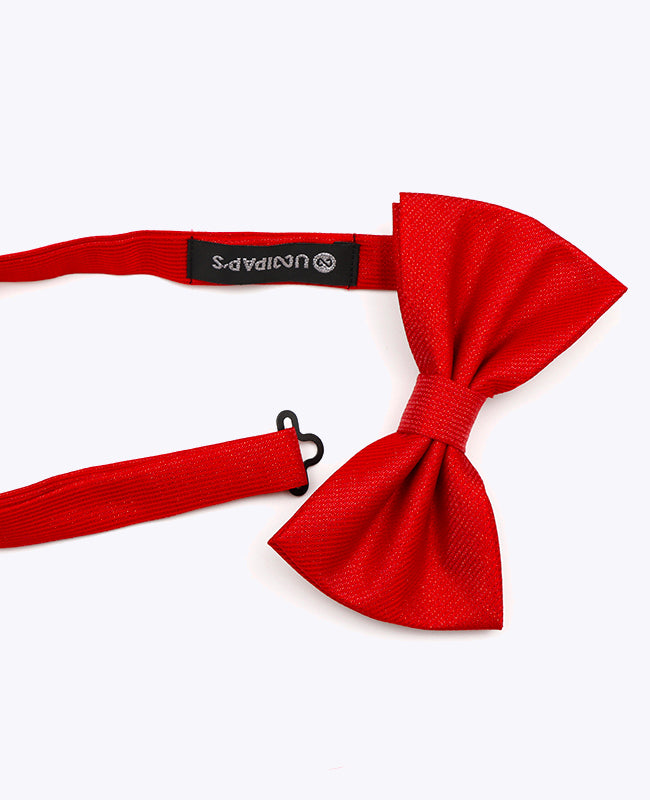 Vlinderdas met Rode Pailletten nr.1 Heren in Polyester | Léonard - Unipap's