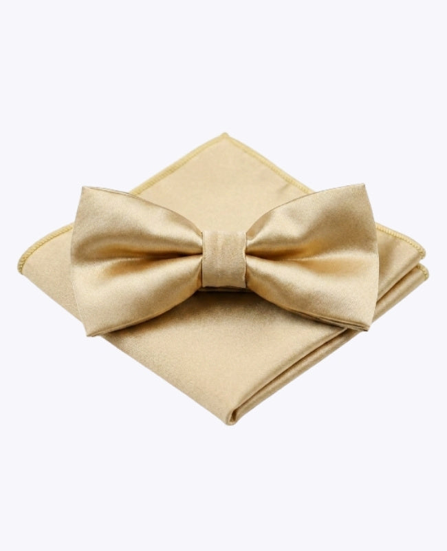 Vlinderdas + Pochet Goud nr.2 Heren in Polyester "Jules"