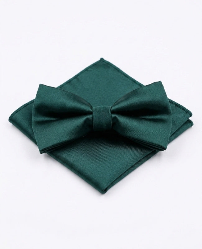 Vlinderdas + Pochet Groen nr.1 Heren in Polyester "Jules"