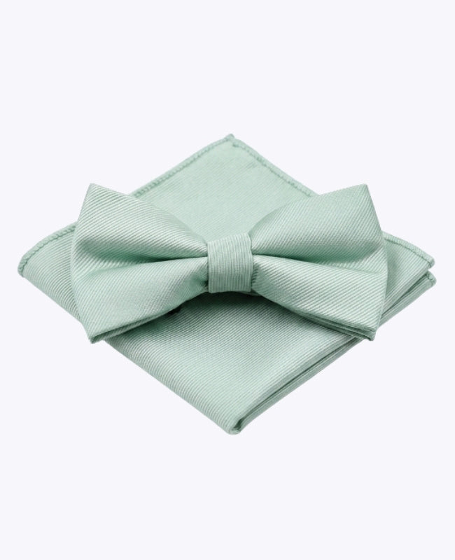 Vlinderdas + Pochet Groen nr.1 Heren in Polyester "Lucien"