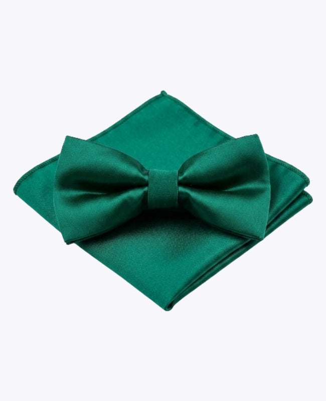 Vlinderdas + Pochet Groen nr.2 Heren in Polyester "Jules"