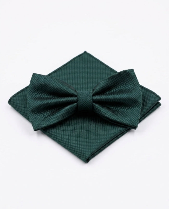 Vlinderdas + Pochet Groen nr.2 Heren in Polyester "Martin"