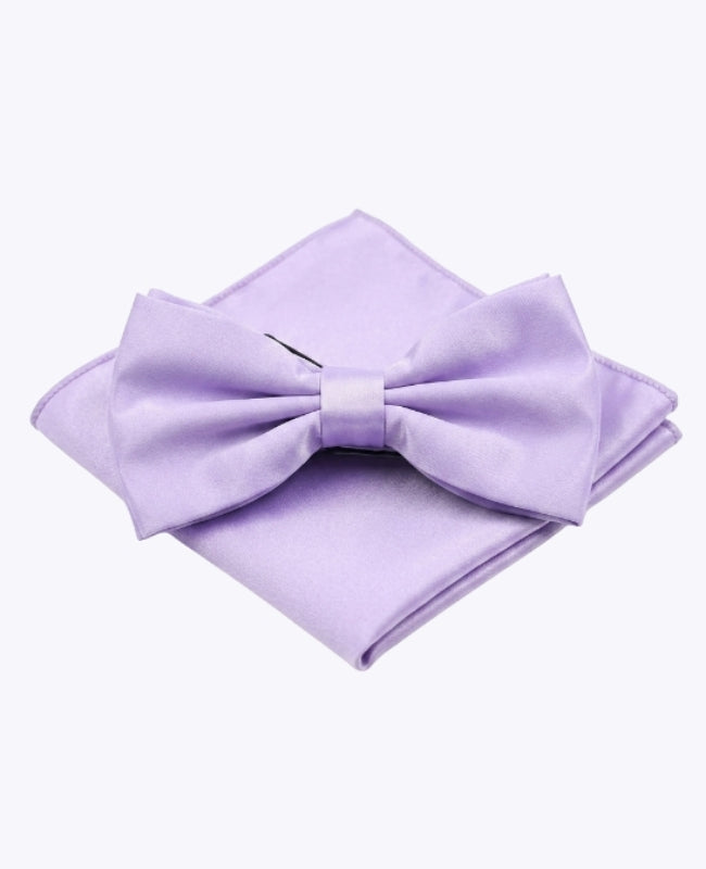 Vlinderdas + Pochet Paars nr.2 Heren in Polyester "Anatole"
