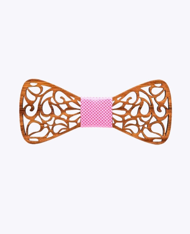 Noeud Papillon Rose Homme en Bois «Hercule»