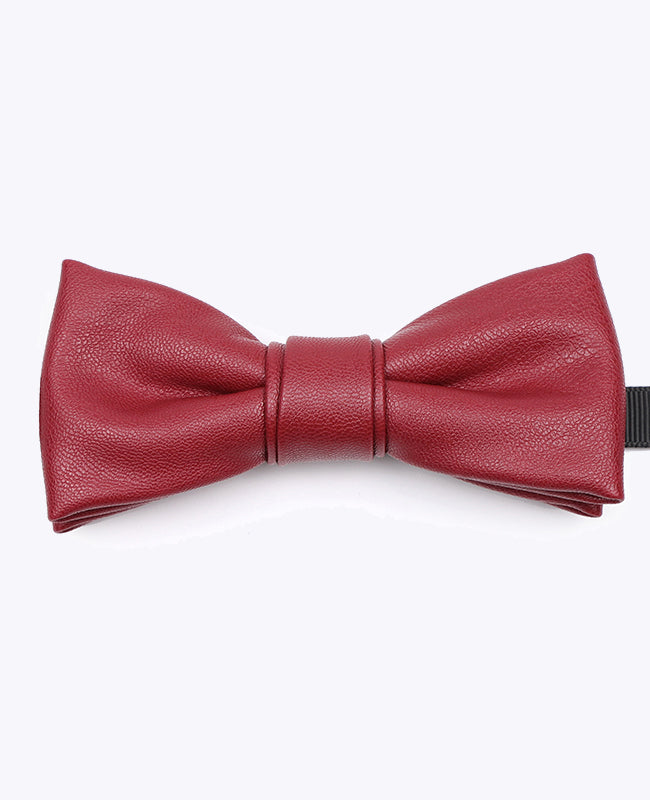 Vlinderdas Rood Heren in Leer "Achille"