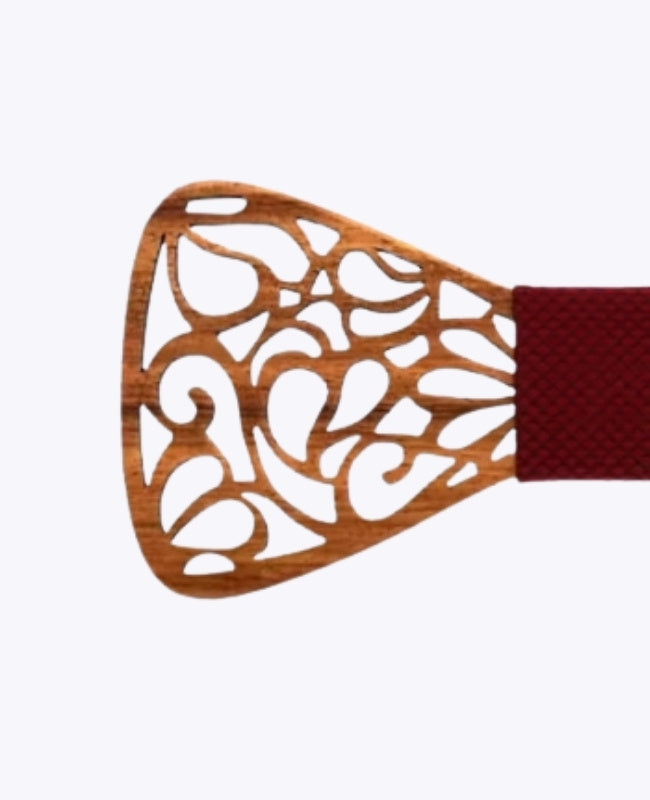 Noeud Papillon Rouge Homme en Bois «Hercule»
