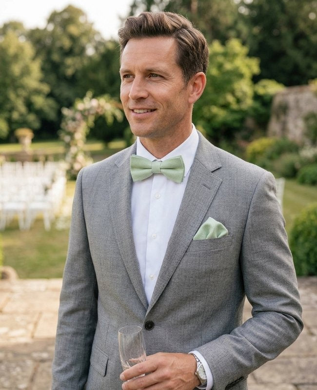 Vlinderdas Groen nr.1 Heren in Katoen "Edgard"