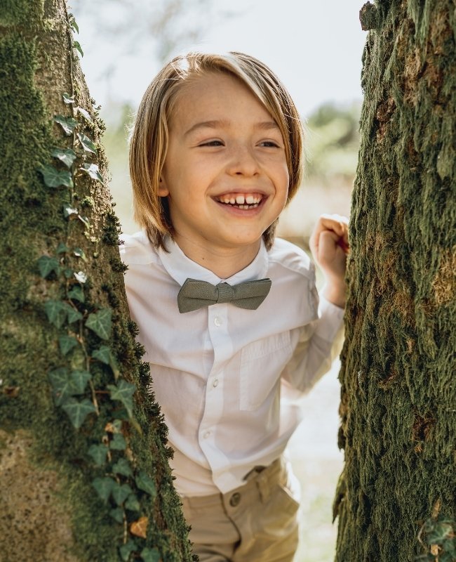 Vlinderdas Groen nr.2 Kinderen in Katoen "Edgard"