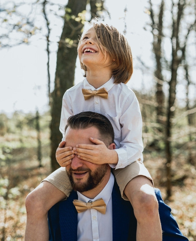 Noeuds Papillon Doré n°2 Père & Fils en Polyester «Jules»