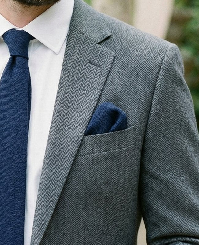 Pochet Blauw nr.5 in Linnen "Basile"