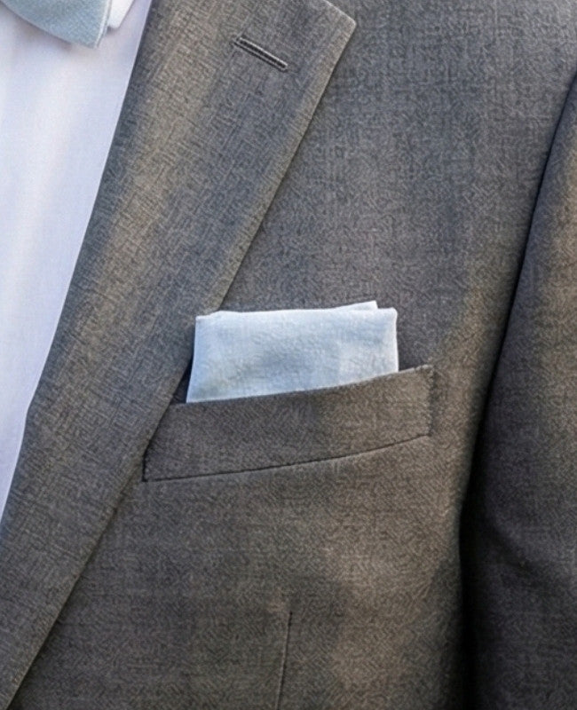 Pochet Blauw nr.6 in Linnen "Basile"