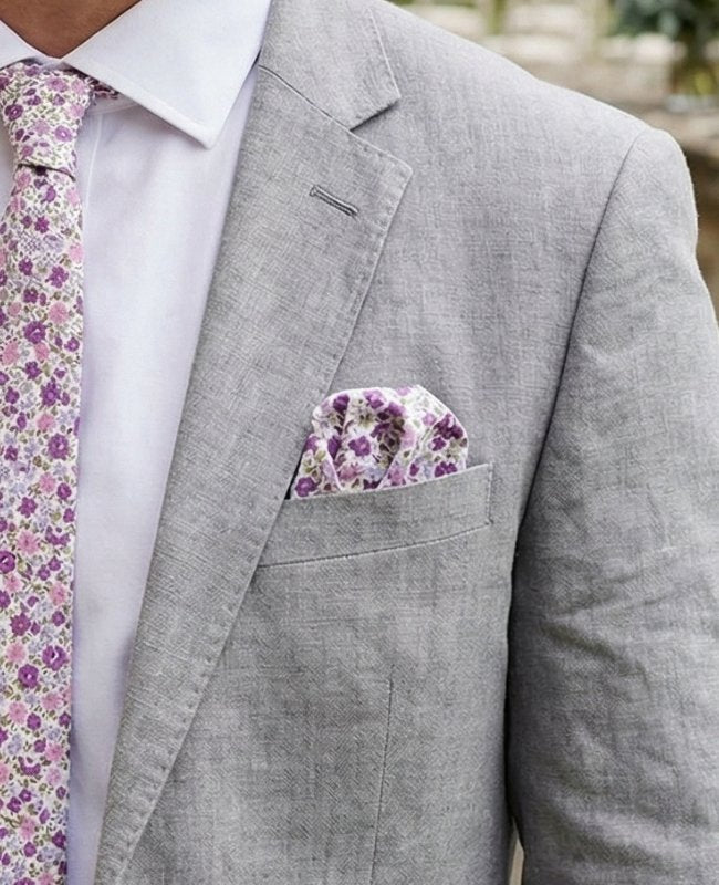 Pochet Liberty Paars in Katoen "Gaspard"