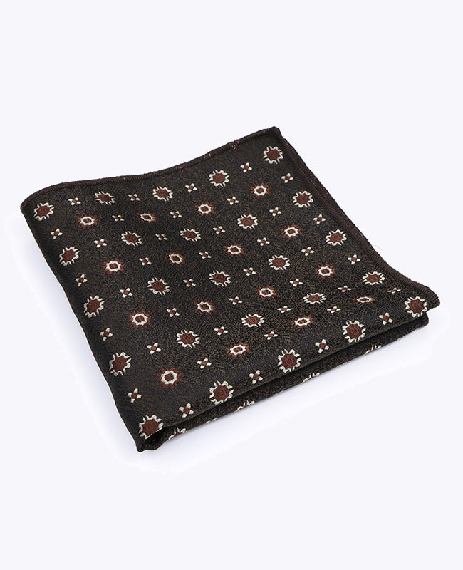 Pochette de Costume Marron n°1 à Motifs en Polyester «Edmond»