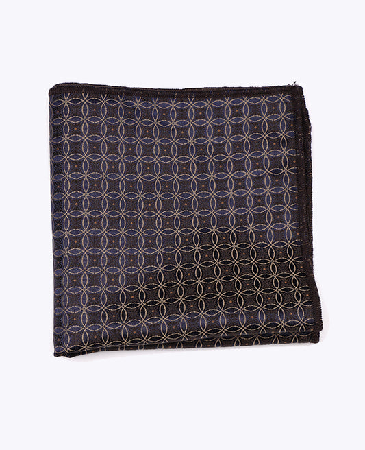 Pochette de Costume Marron n°3 à Motifs en Polyester «Edmond»