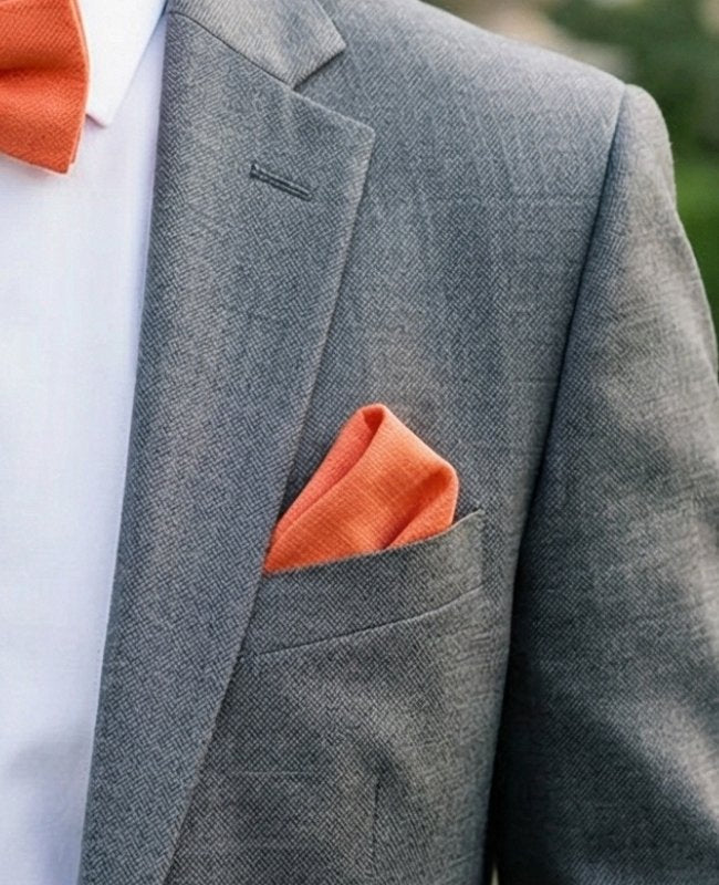 Pochet Oranje nr.1 in Linnen "Basile"