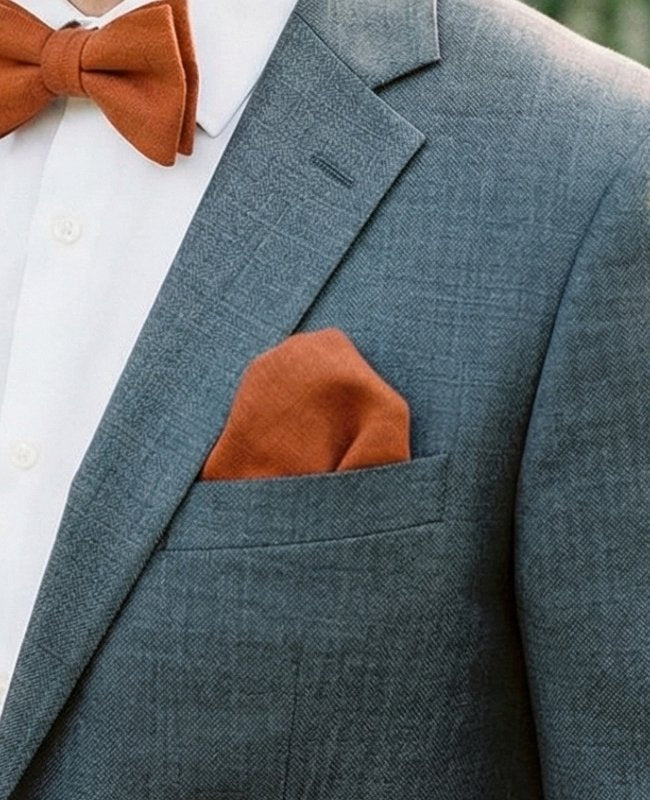 Pochet Terracotta nr.1 in Fluweeleffect "Simon"