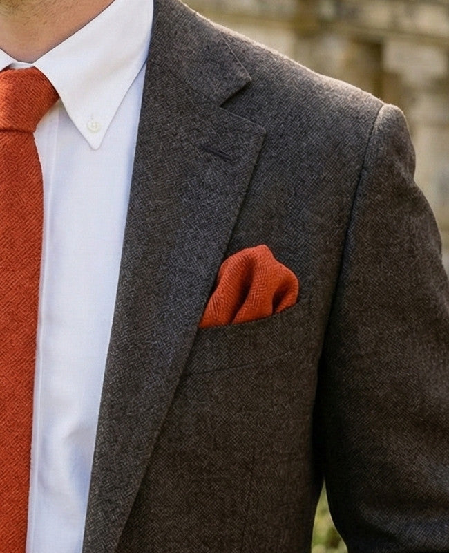 Pochet Terracotta nr.2 in Fluweeleffect "Simon"