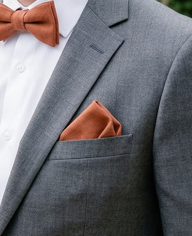 Pochet Terracotta nr.3 in Fluweeleffect "Simon"