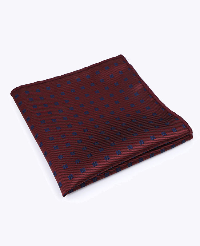 Pochet Rood nr.2 Met Patronen in Polyester "Edmond"