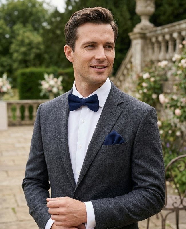 Vlinderdas Blauw nr.5 Heren in Linnen "Basile"