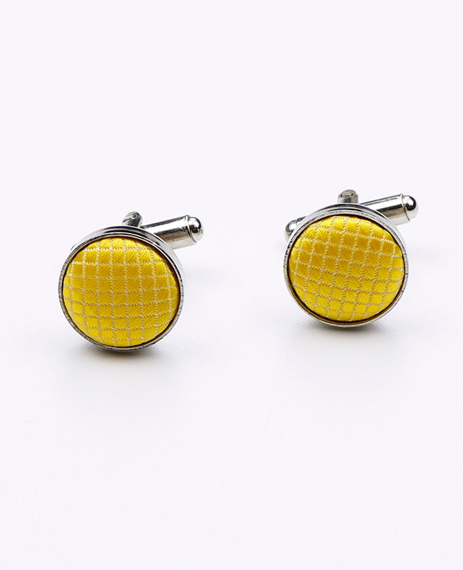 Boutons de Manchette Jaune en Polyester | Martin - Unipap's