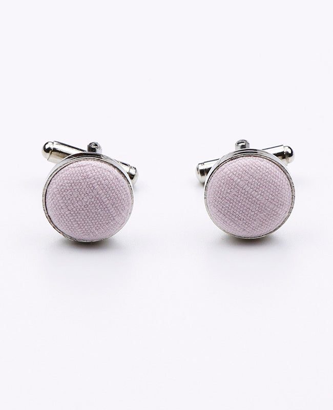 Boutons de Manchette Rose n°3 en Coton | Oscar - Unipap's
