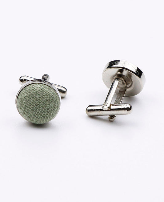 Boutons de Manchette Vert n°2 en Coton | Oscar - Unipap's