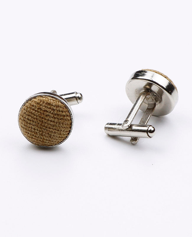 Boutons de Manchette Marron n°1 en Effet Velours | Simon - Unipap's