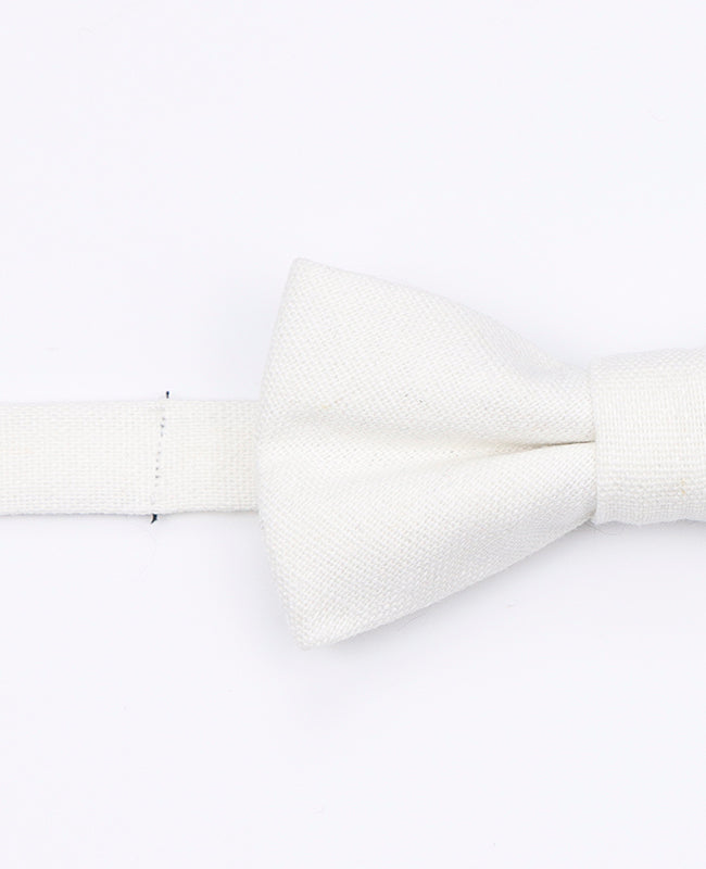 Noeud Papillon Blanc n°1 Enfant en Lin | Basile - Unipap's