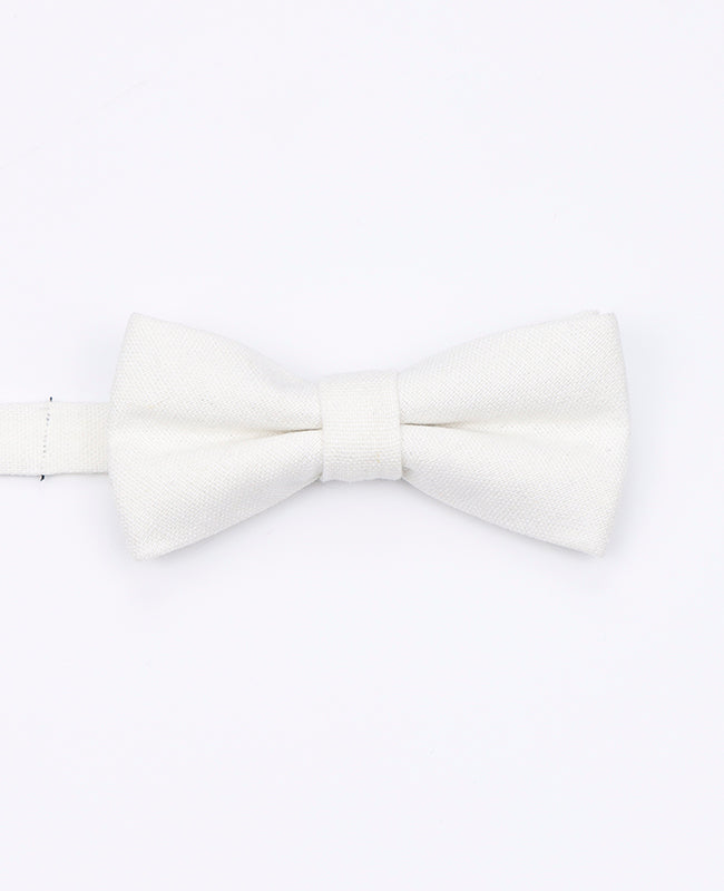 Noeud Papillon Blanc n°1 Enfant en Lin | Basile - Unipap's