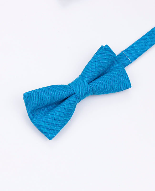 Noeud Papillon Bleu n°3 Enfant en Lin | Basile - Unipap's
