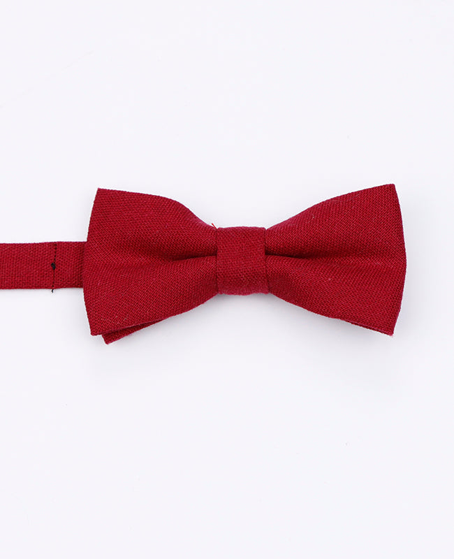 Noeud Papillon Rouge n°2 Enfant en Lin | Basile - Unipap's