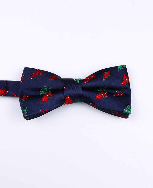 Noeud Papillon de Noël Bleu n°2 Enfant en Polyester «Christmas»