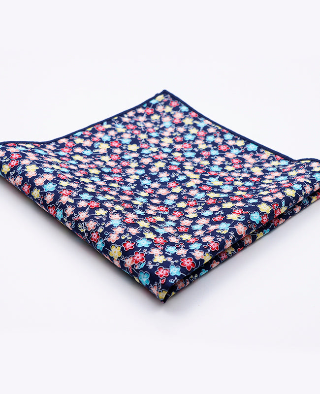 Pochette de Costume Liberty Bleu n°12 en Coton | Gaspard - Unipap's